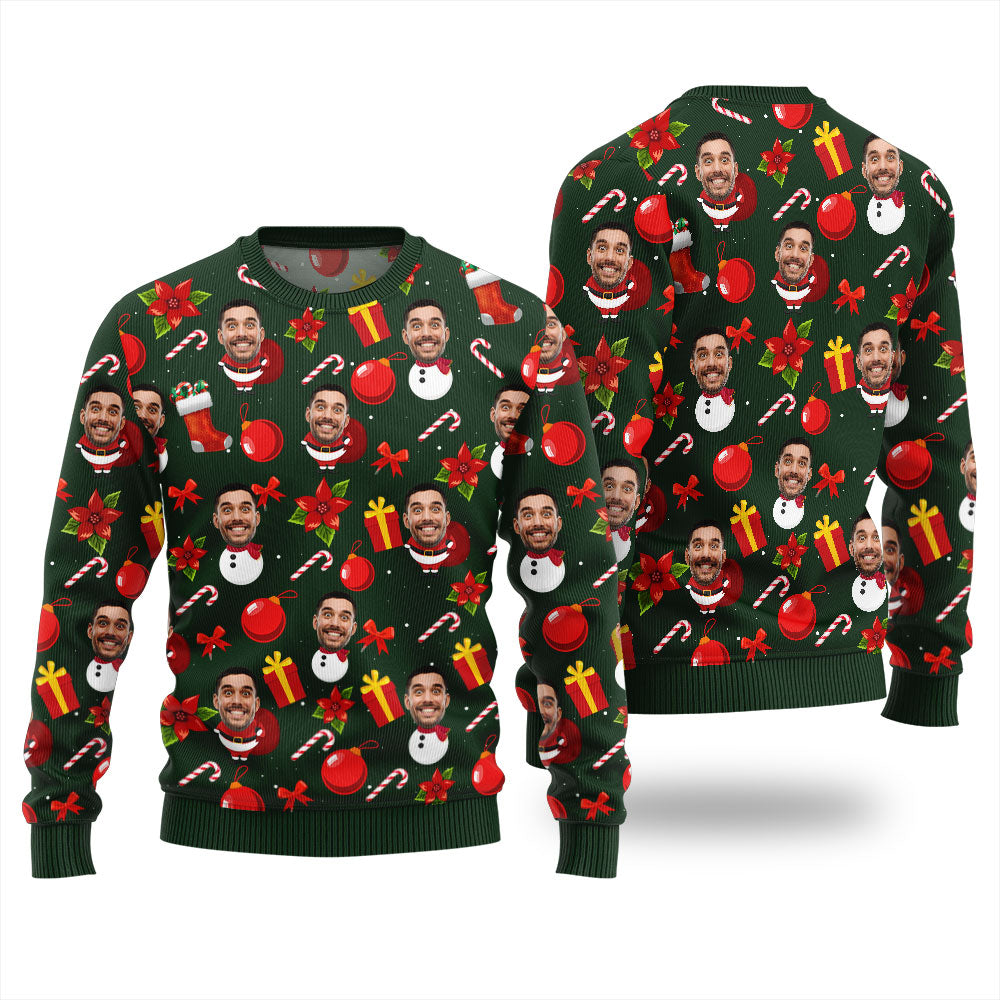 Custom Face Ugly Christmas Sweater Women