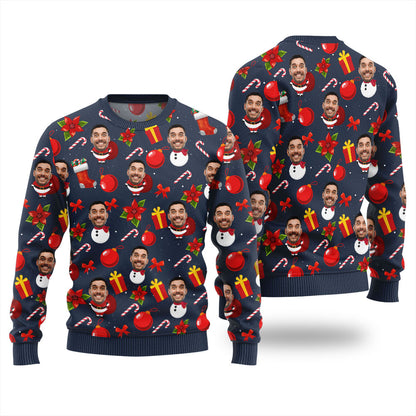 Custom Face Ugly Christmas Sweater Women