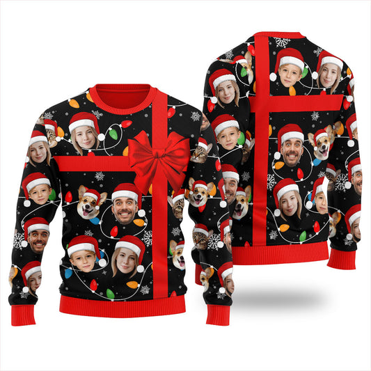 Custom Face Ugly Christmas Sweater Xmas Gift For Family