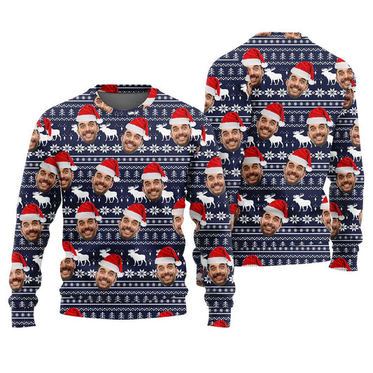 Custom Face Ugly Holiday Sweater
