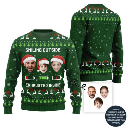 Custom Face Ugly Xmas Sweater For Funny Family