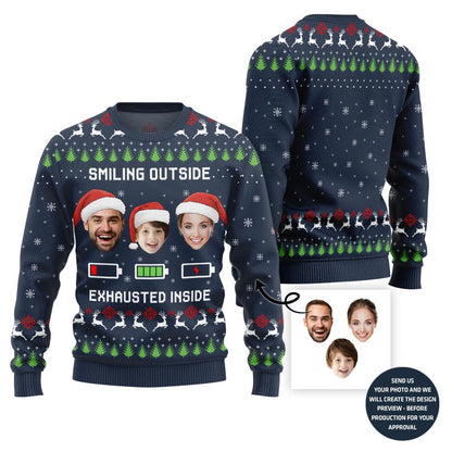 Custom Face Ugly Xmas Sweater For Funny Family