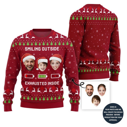 Custom Face Ugly Xmas Sweater For Funny Family