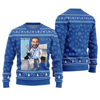 Custom Face Vet Christmas Sweater