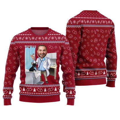 Custom Face Vet Christmas Sweater