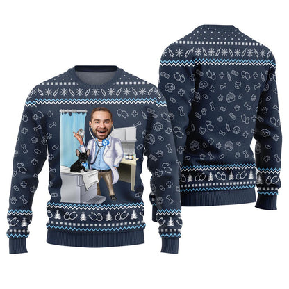 Custom Face Vet Christmas Sweater
