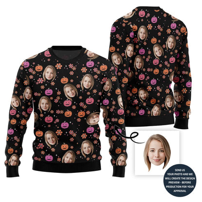 Custom Faces Funny Halloween Sweater