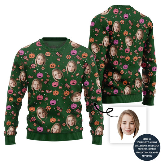 Custom Faces Funny Halloween Sweater