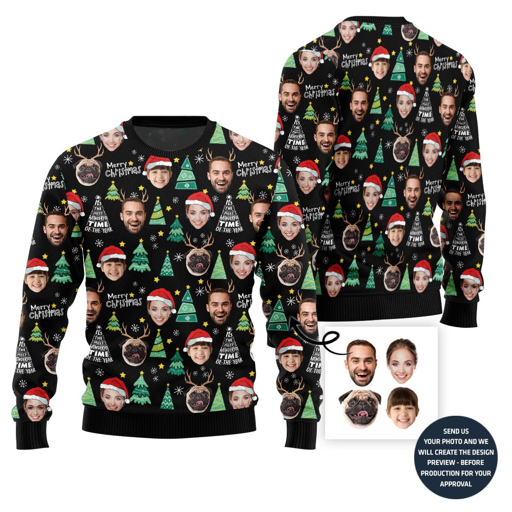 Custom Family And Pet Funny Ugly Christmas Sweater