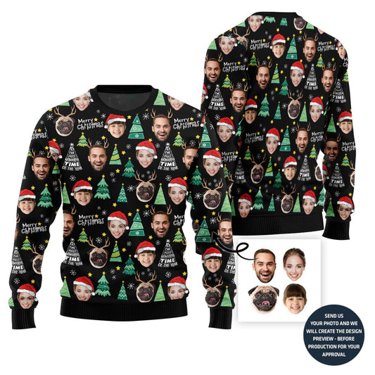 Custom Family And Pet Funny Ugly Christmas Sweater