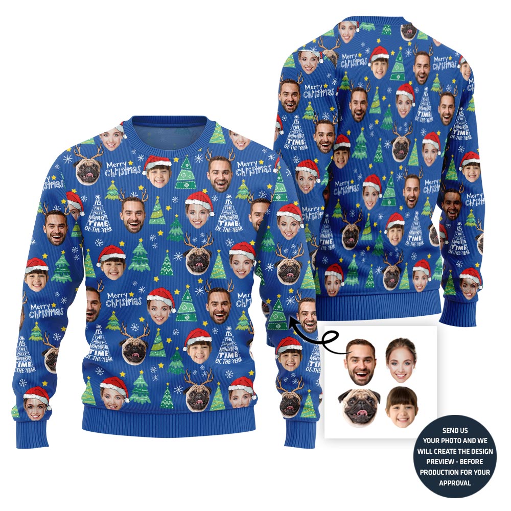Custom Family And Pet Funny Ugly Christmas Sweater