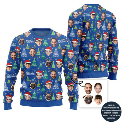 Custom Family And Pet Funny Ugly Christmas Sweater