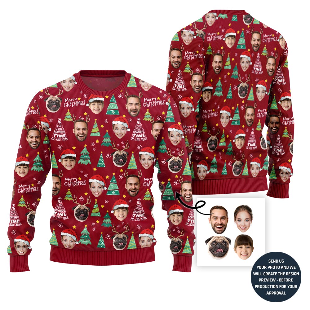 Custom Family And Pet Funny Ugly Christmas Sweater