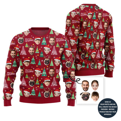 Custom Family And Pet Funny Ugly Christmas Sweater
