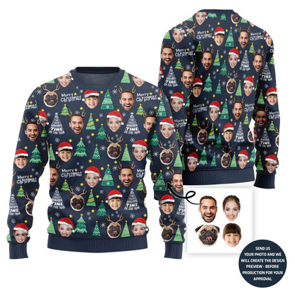 Custom Family And Pet Funny Ugly Christmas Sweater