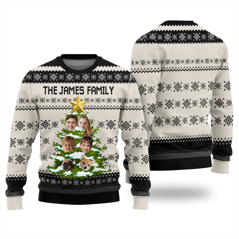 Custom Family Face Ugly Xmas Sweater