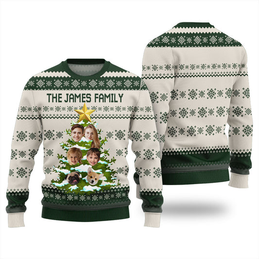 Custom Family Face Ugly Xmas Sweater