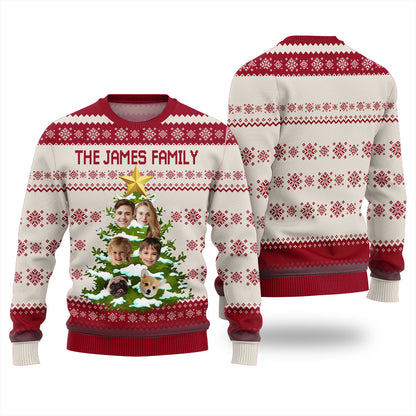 Custom Family Face Ugly Xmas Sweater