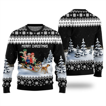 Custom Family Face Mens Christmas Sweater