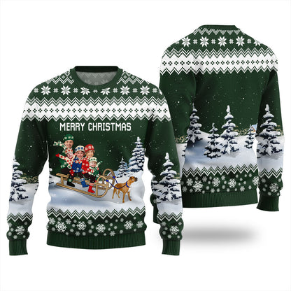 Custom Family Face Mens Christmas Sweater