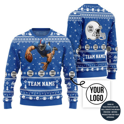 Custom Football Player Ugly Christmas Sweater