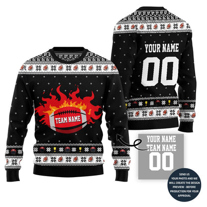 Custom Football Team Ugly Christmas Sweater