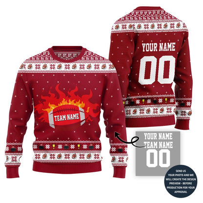 Custom Football Team Ugly Christmas Sweater