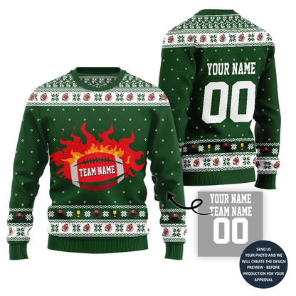Custom Football Team Ugly Christmas Sweater