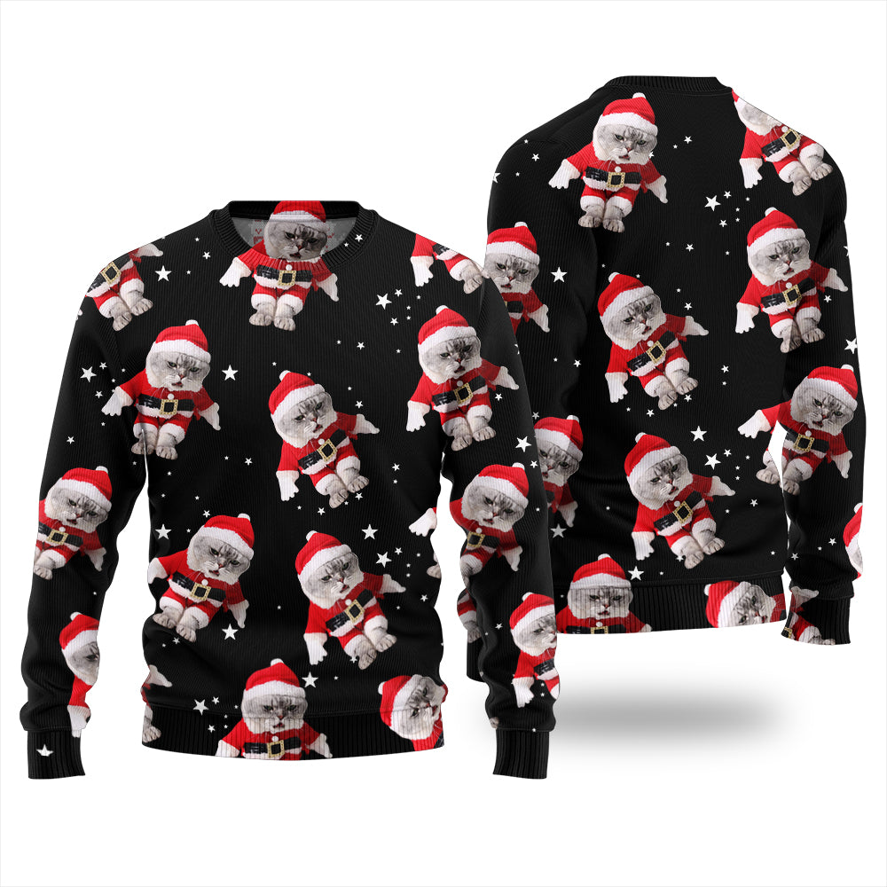 Custom Funny Cats Ugly Christmas Sweater Adults
