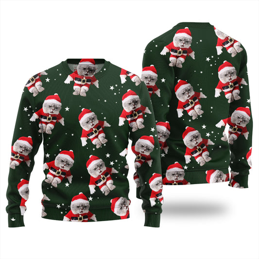 Custom Funny Cats Ugly Christmas Sweater Adults