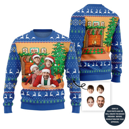 Custom Funny Family Faces Ugly Christmas Sweater