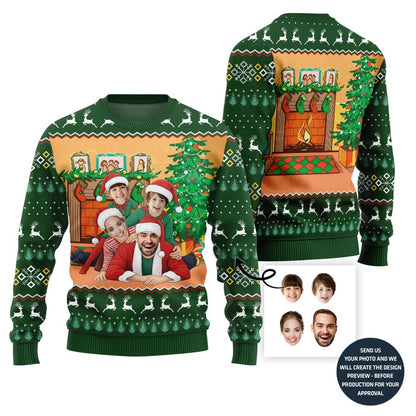 Custom Funny Family Faces Ugly Christmas Sweater