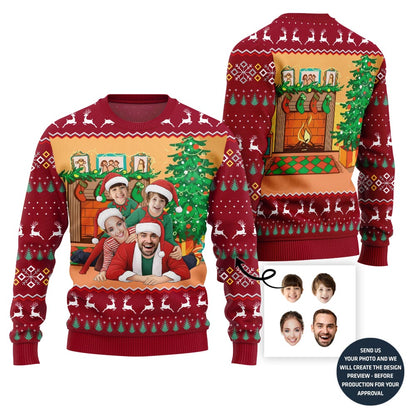 Custom Funny Family Faces Ugly Christmas Sweater
