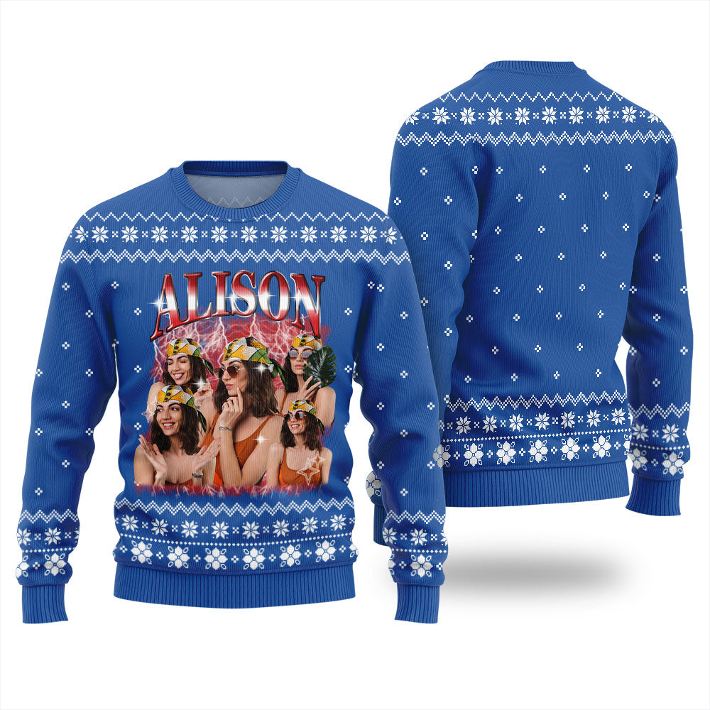 Custom Girlfriend Photo Ugly Christmas Sweater