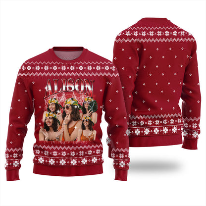 Custom Girlfriend Photo Ugly Christmas Sweater