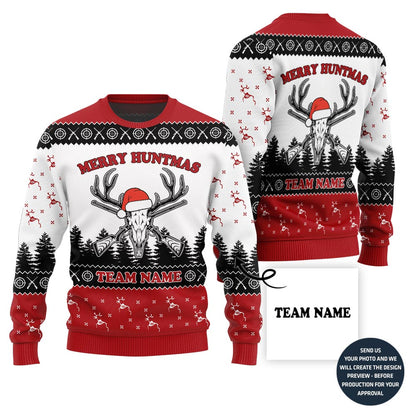 Custom Hunting Team Name Ugly Christmas Sweater