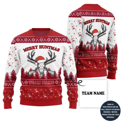 Custom Hunting Team Name Ugly Christmas Sweater