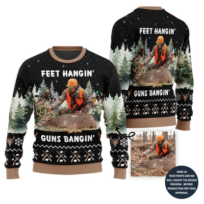 Custom Hunting Ugly Xmas Sweater For Men With Bold Style