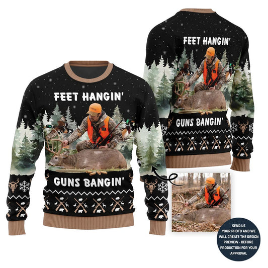 Custom Hunting Ugly Xmas Sweater For Men With Bold Style
