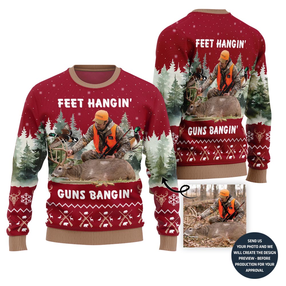 Custom Hunting Ugly Xmas Sweater For Men With Bold Style
