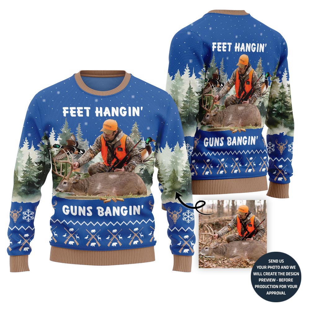 Custom Hunting Ugly Xmas Sweater For Men With Bold Style
