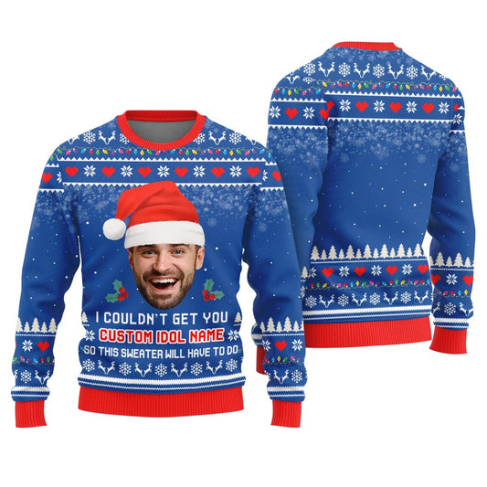 Custom Idol Name And Face Ugly Christmas Sweater