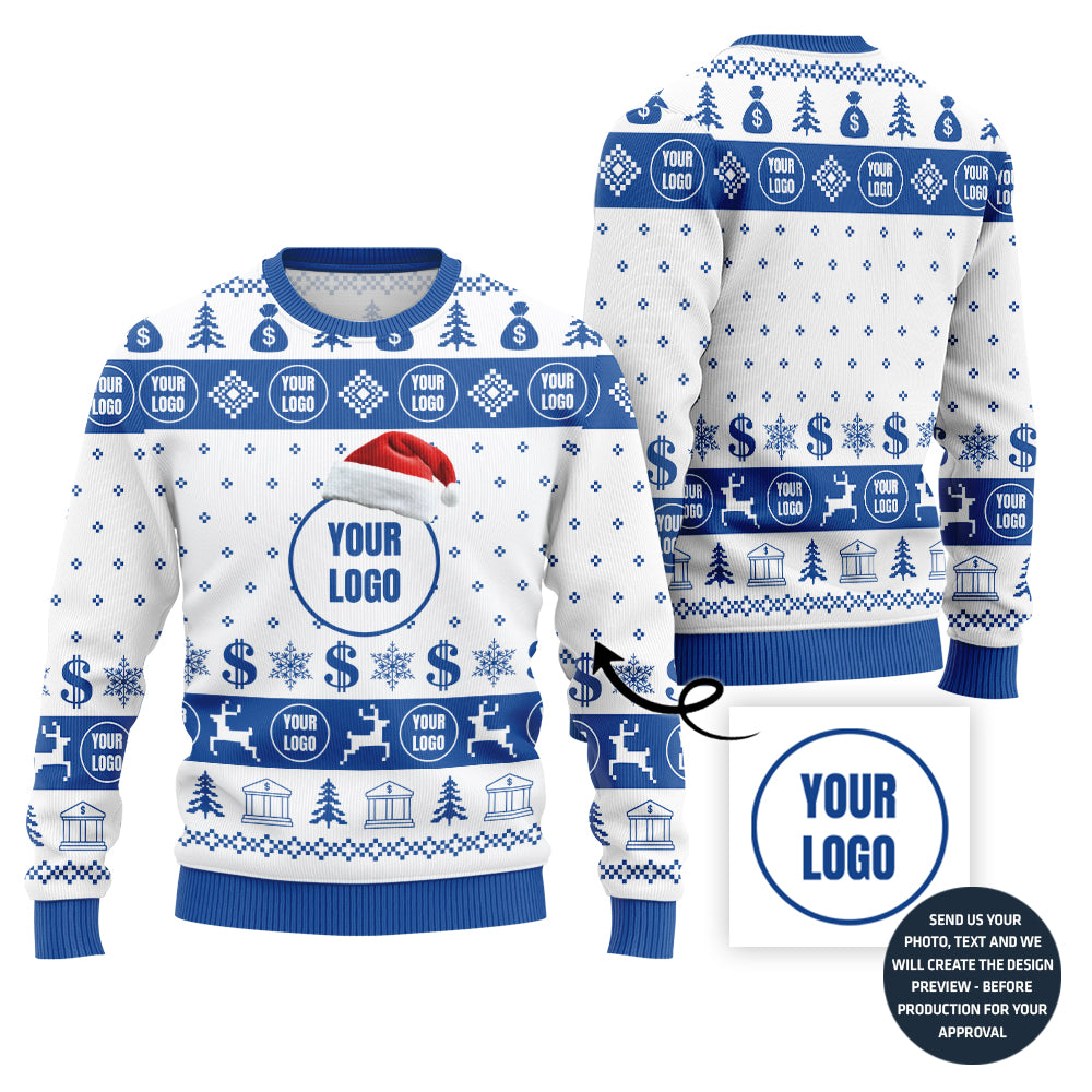 Custom Logo Accounting Ugly Christmas Sweater