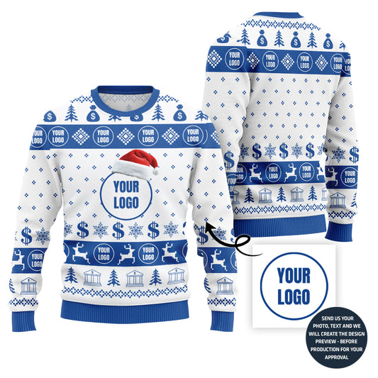Custom Logo Accounting Ugly Christmas Sweater