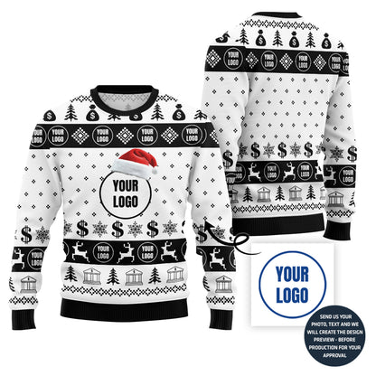 Custom Logo Accounting Ugly Christmas Sweater