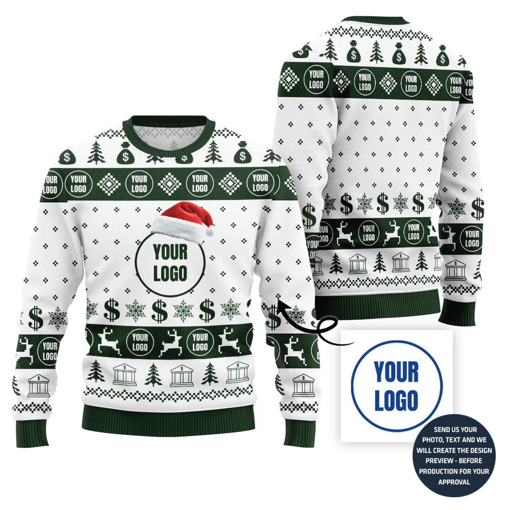 Custom Logo Accounting Ugly Christmas Sweater