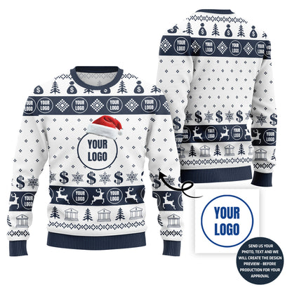 Custom Logo Accounting Ugly Christmas Sweater