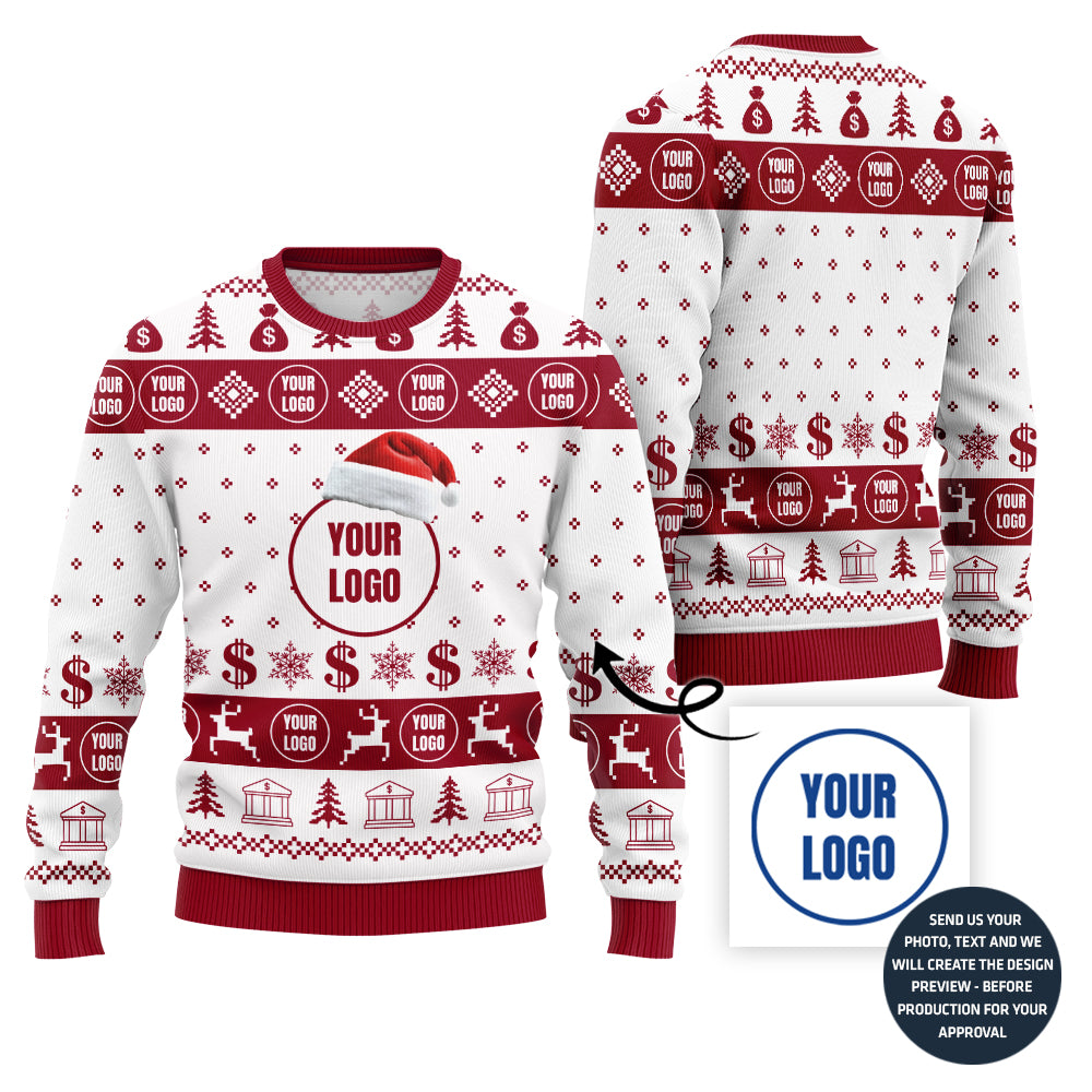 Custom Logo Accounting Ugly Christmas Sweater