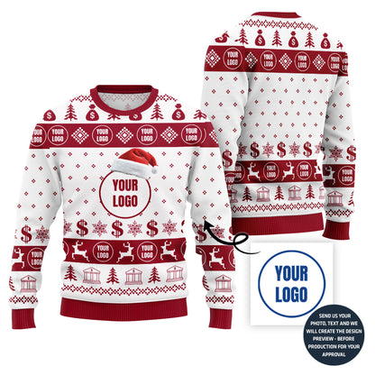 Custom Logo Accounting Ugly Christmas Sweater