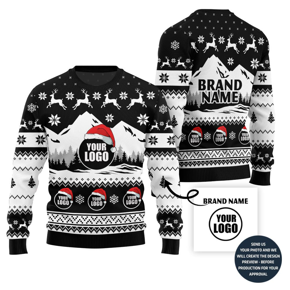 Custom Logo And Brand Name Christmas Sweater